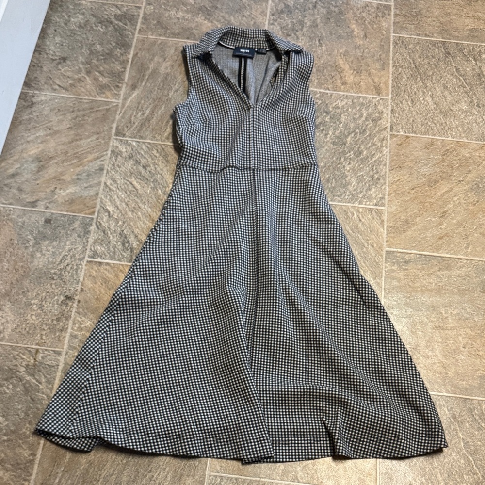 Anthropologie Black and White Midi Dress
